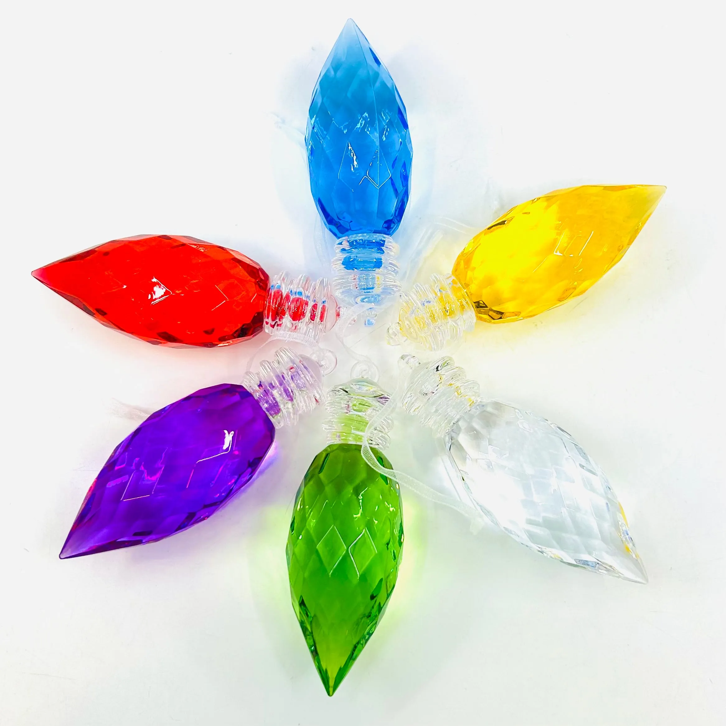Luxurious C9 Purple Acrylic Crystal Ornament - Elegant Home Decor Accent