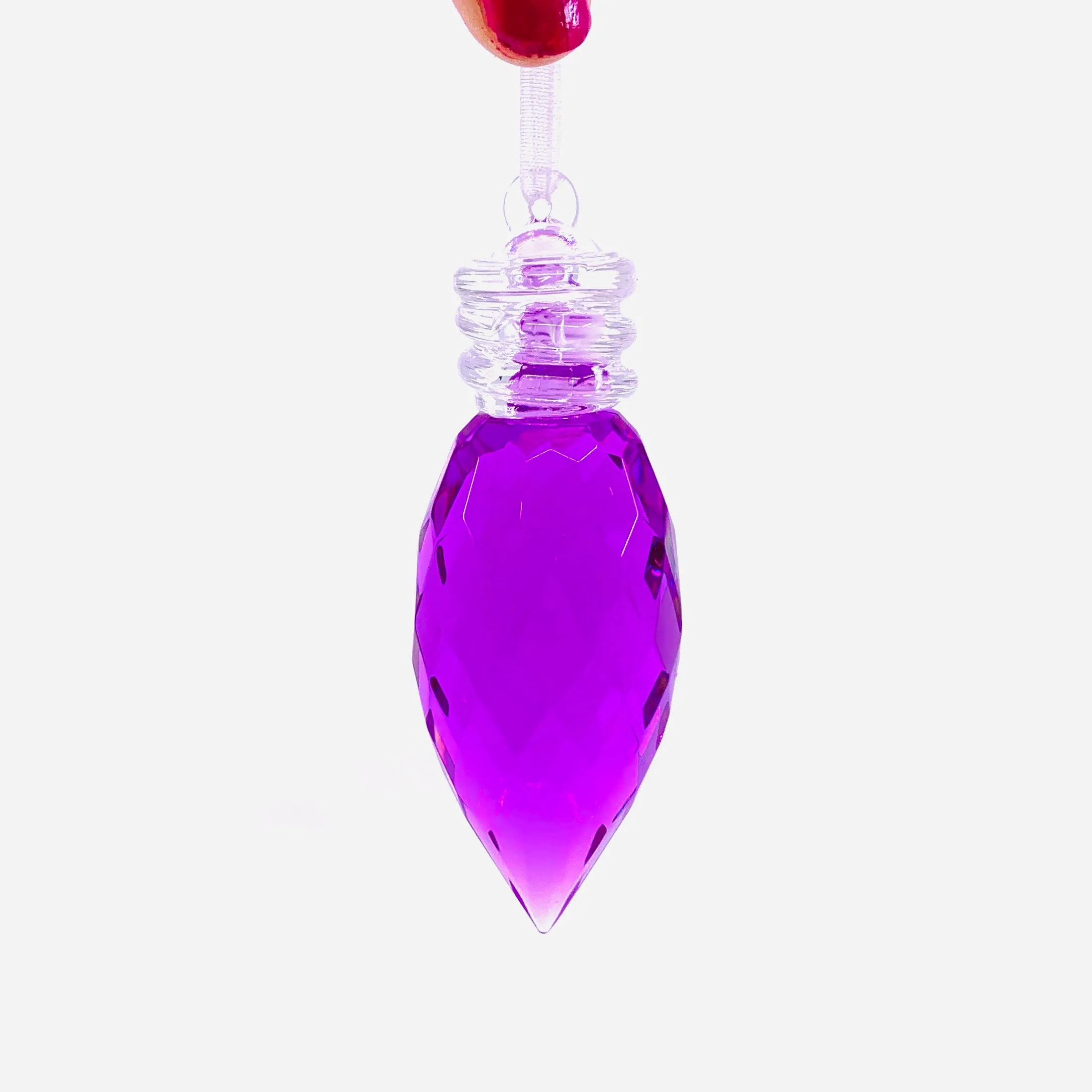 Luxurious C9 Purple Acrylic Crystal Ornament - Elegant Home Decor Accent
