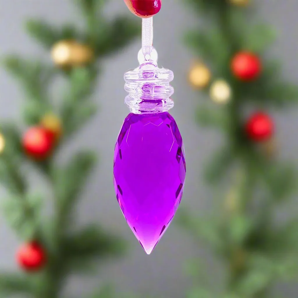 Luxurious C9 Purple Acrylic Crystal Ornament - Elegant Home Decor Accent