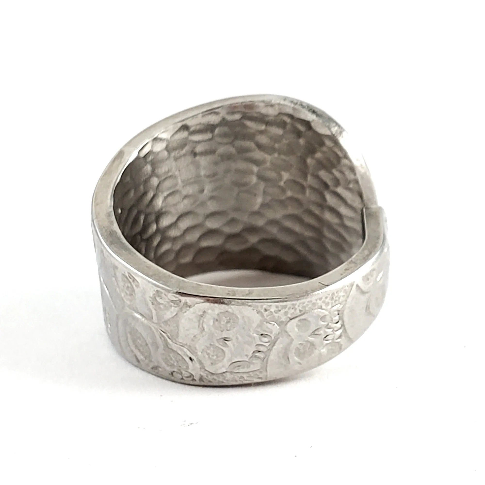 Calavera Skulls Stainless Steel Spoon Ring