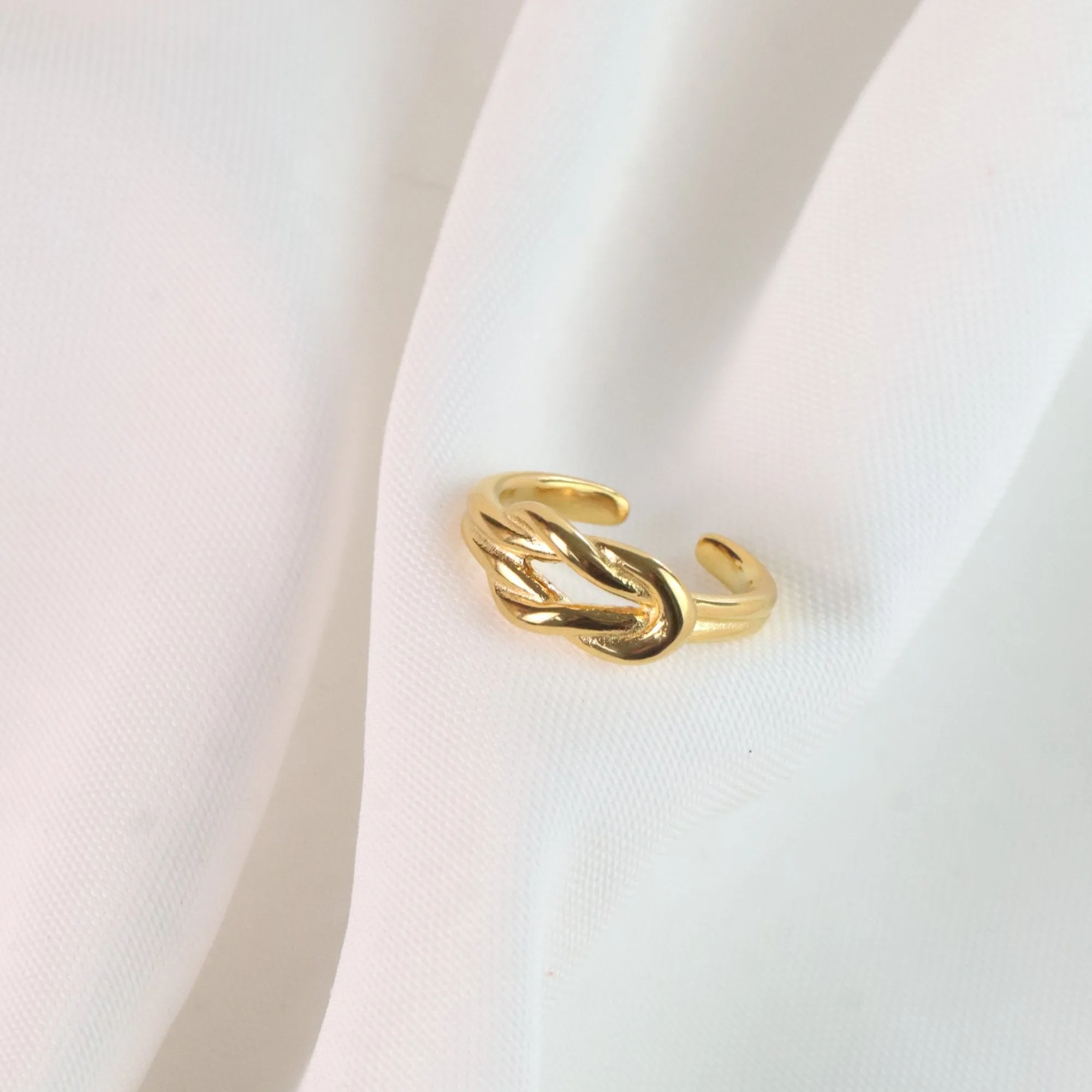 Carlita | Gold Plated Adjustable Ring