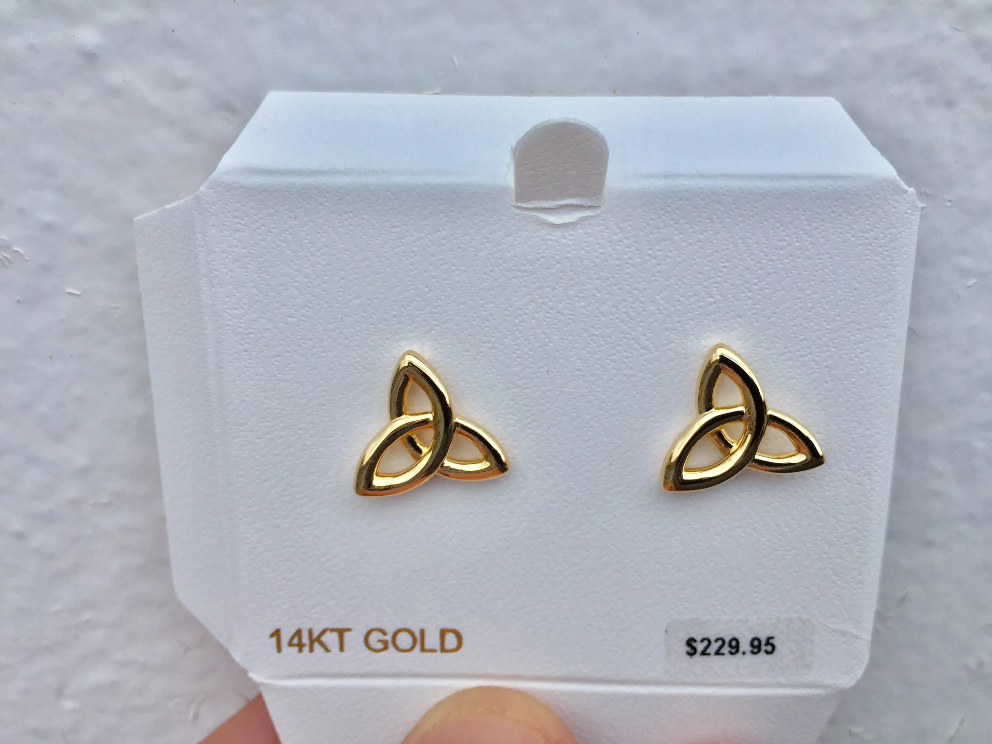 Celtic Infinity 14 K gold earrings