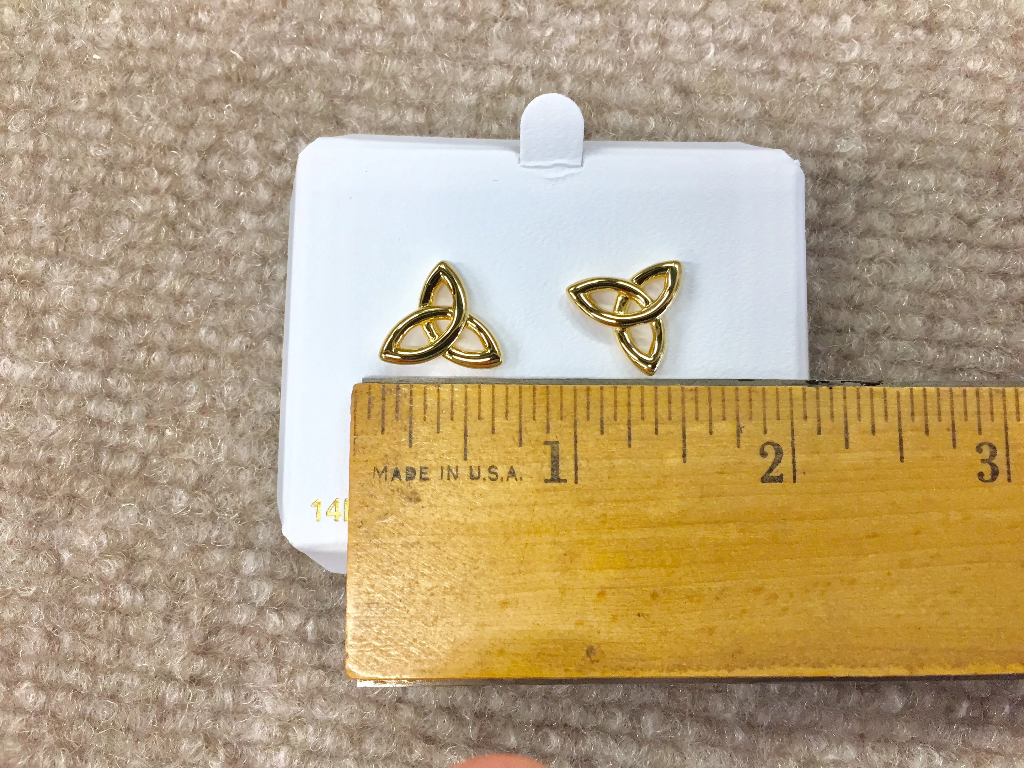 Celtic Infinity 14 K gold earrings