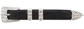 Chacon Arrow Feathered Engraved 1" Buckle Set