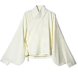 Chinese Style Solid Color Pipa Sleeve Cross-collar Top   Embroidered Suspenders - Clearance Special