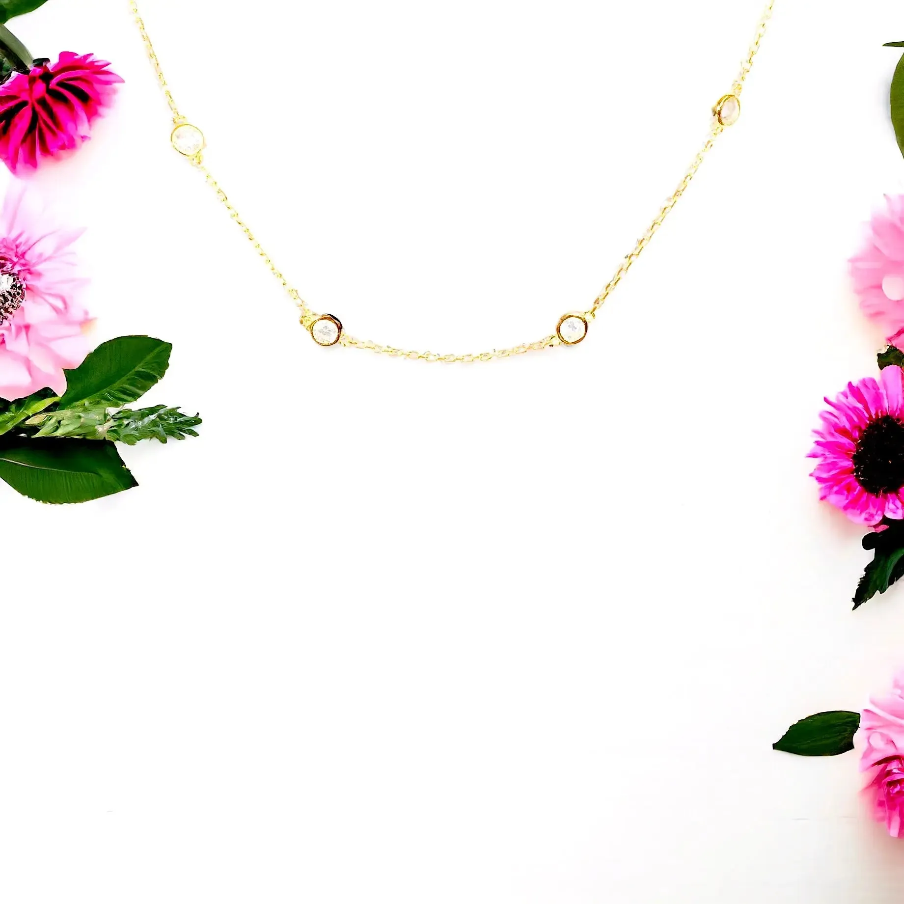Crystal Choker Necklace (sterling silver or 16K gold)