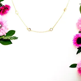 Crystal Choker Necklace (sterling silver or 16K gold)