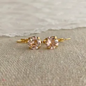Diamante Leverback Earrings • 8mm