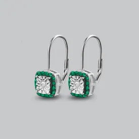 Diamond & Emerald Earrings