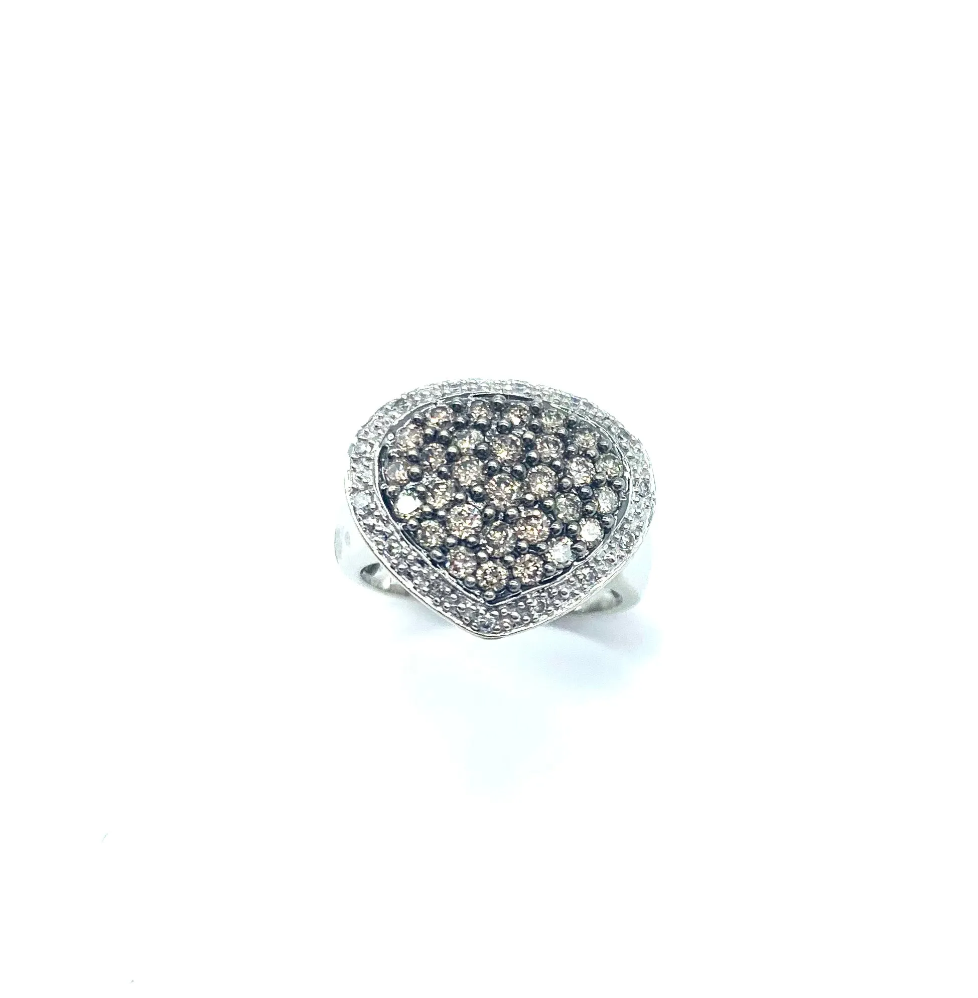 Diamond Pear Cluster Ring