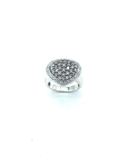 Diamond Pear Cluster Ring