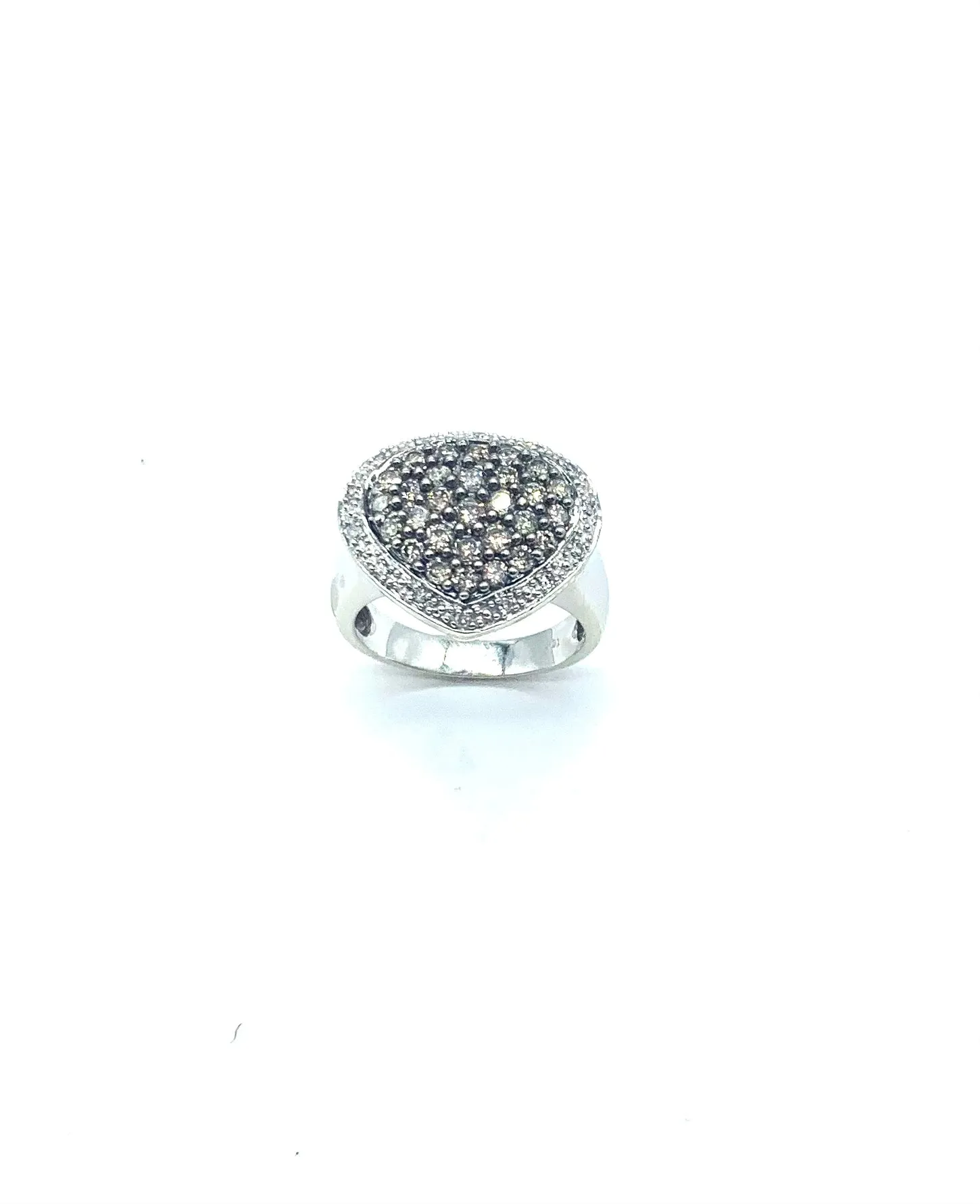 Diamond Pear Cluster Ring