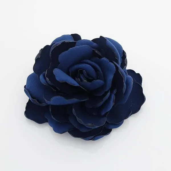 Discolored Petal Wild Rose Flower Hair Elastic Ponytail Holder Women Hair Accessory