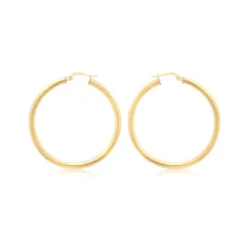 Duo Solid 9ct Yellow Gold Classic Hoops (20.40mm)