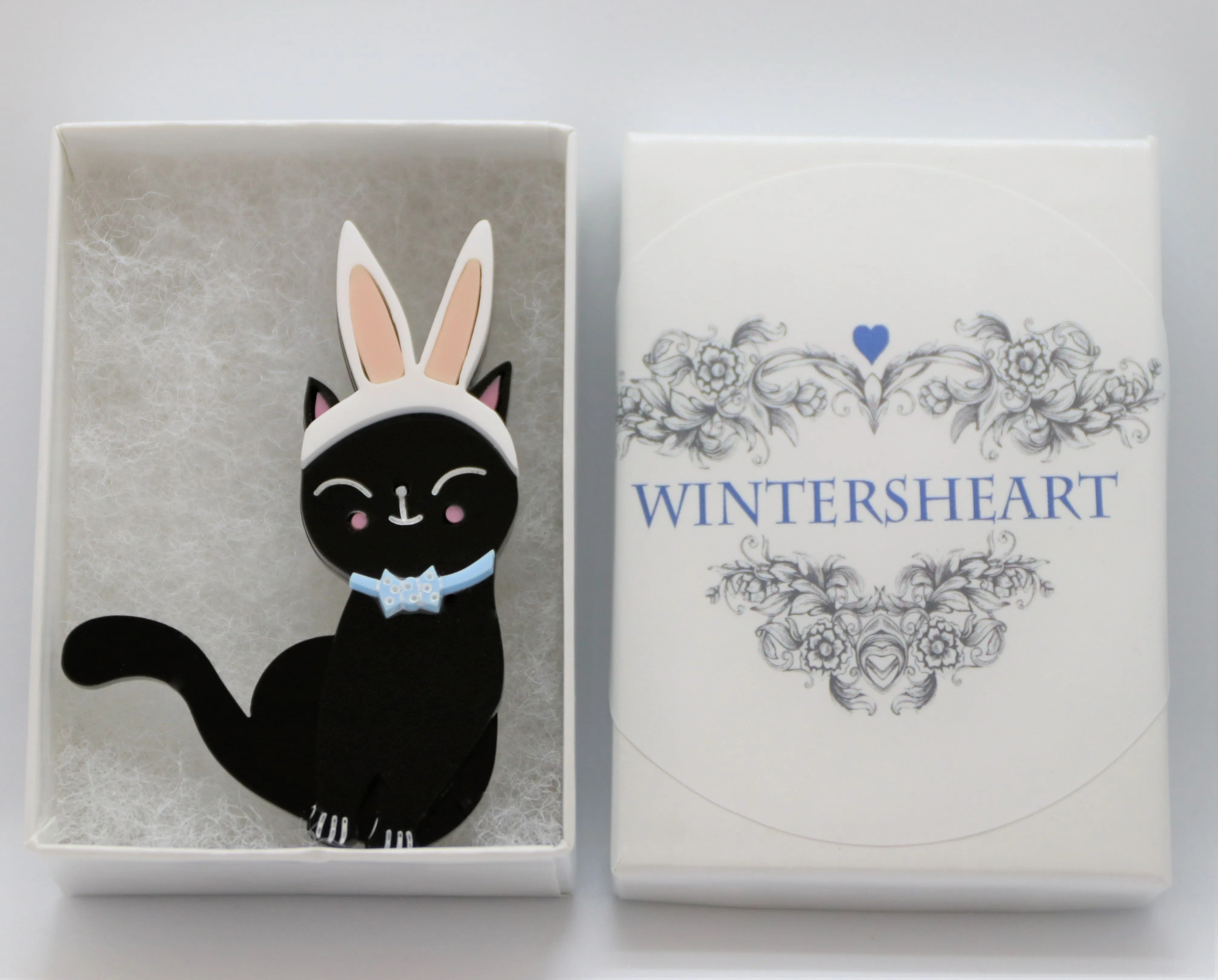 Easter Black Kitty - Brooch