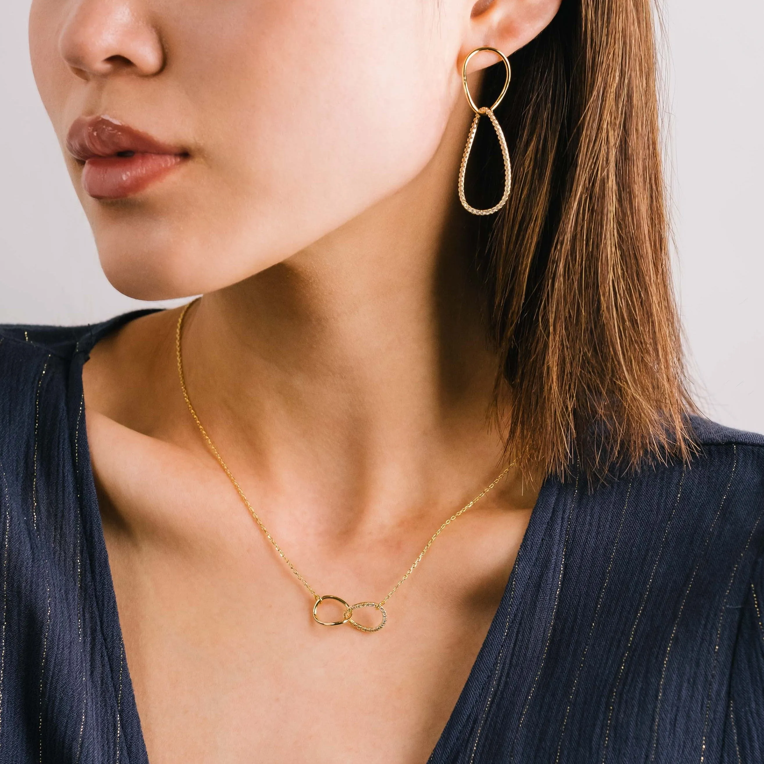 Encore Pave Necklace Silver