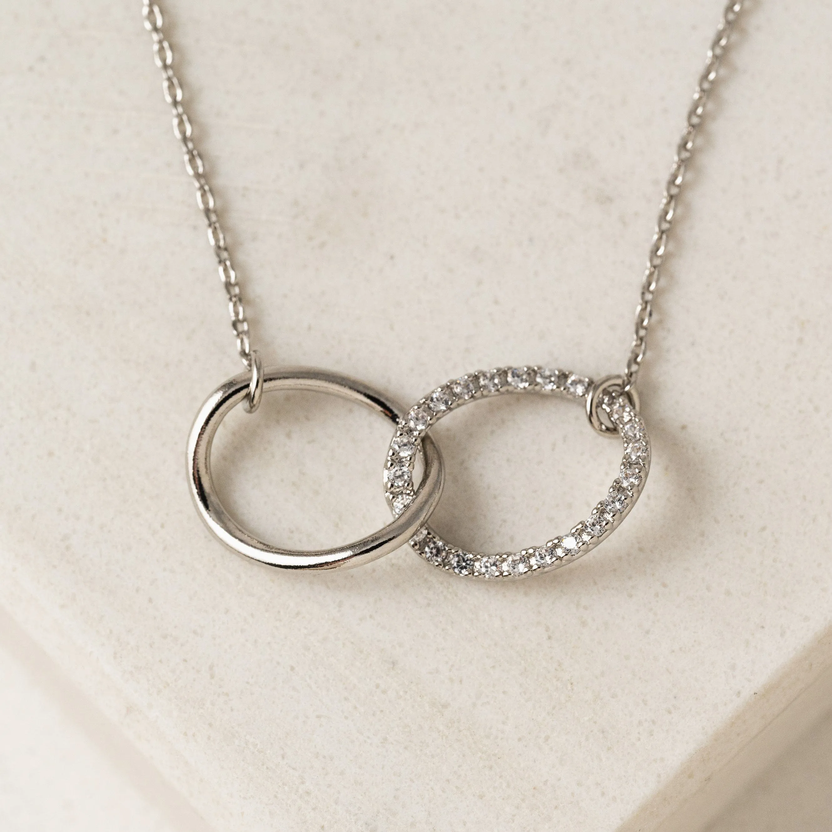 Encore Pave Necklace Silver