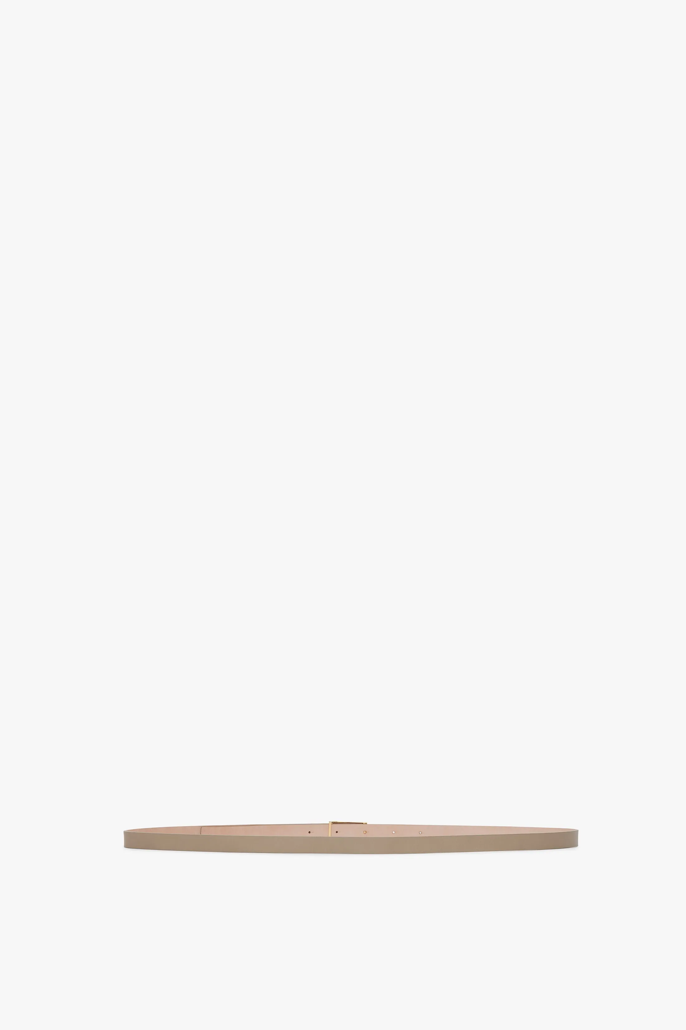 Exclusive Micro Frame Belt In Beige Leather