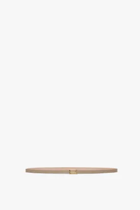 Exclusive Micro Frame Belt In Beige Leather