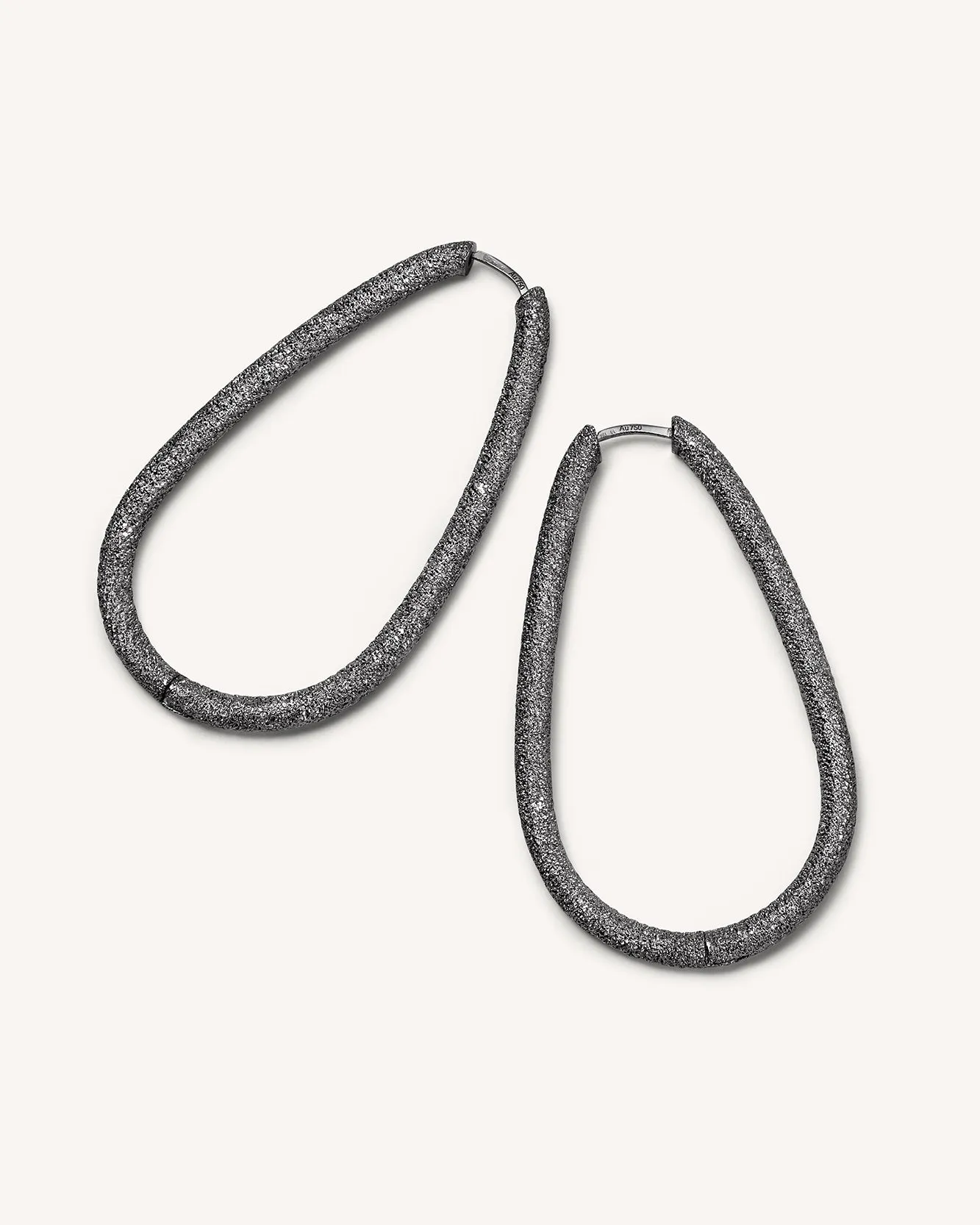 Florentine Finish Large Drop Hoop Earrings