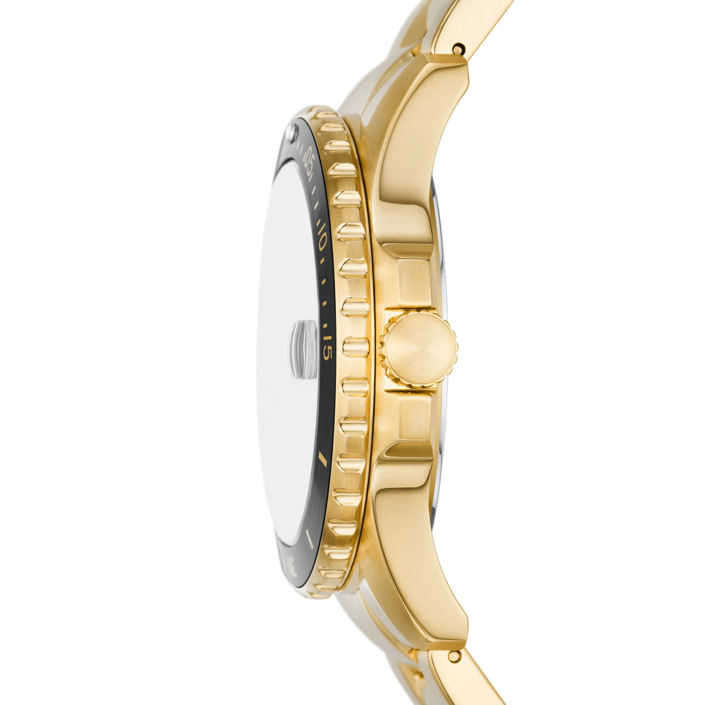 Fossil Blue Dive Three-Hand Date Gold-Tone Stainless Steel Watch