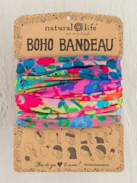Full Boho Bandeau® Headband - Rainbow Floral Rows