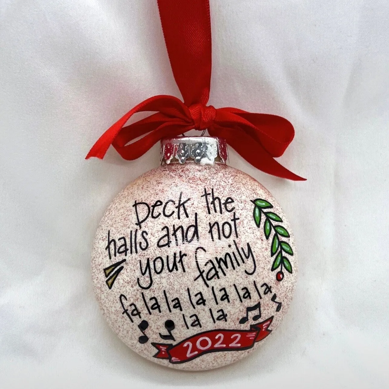 Funny Ornament - Family Ornament, Christmas Ornament, Holiday Ornament, Dexk the Halls, Ornament Exchange, Fa La La La, Sarcastic Ornament