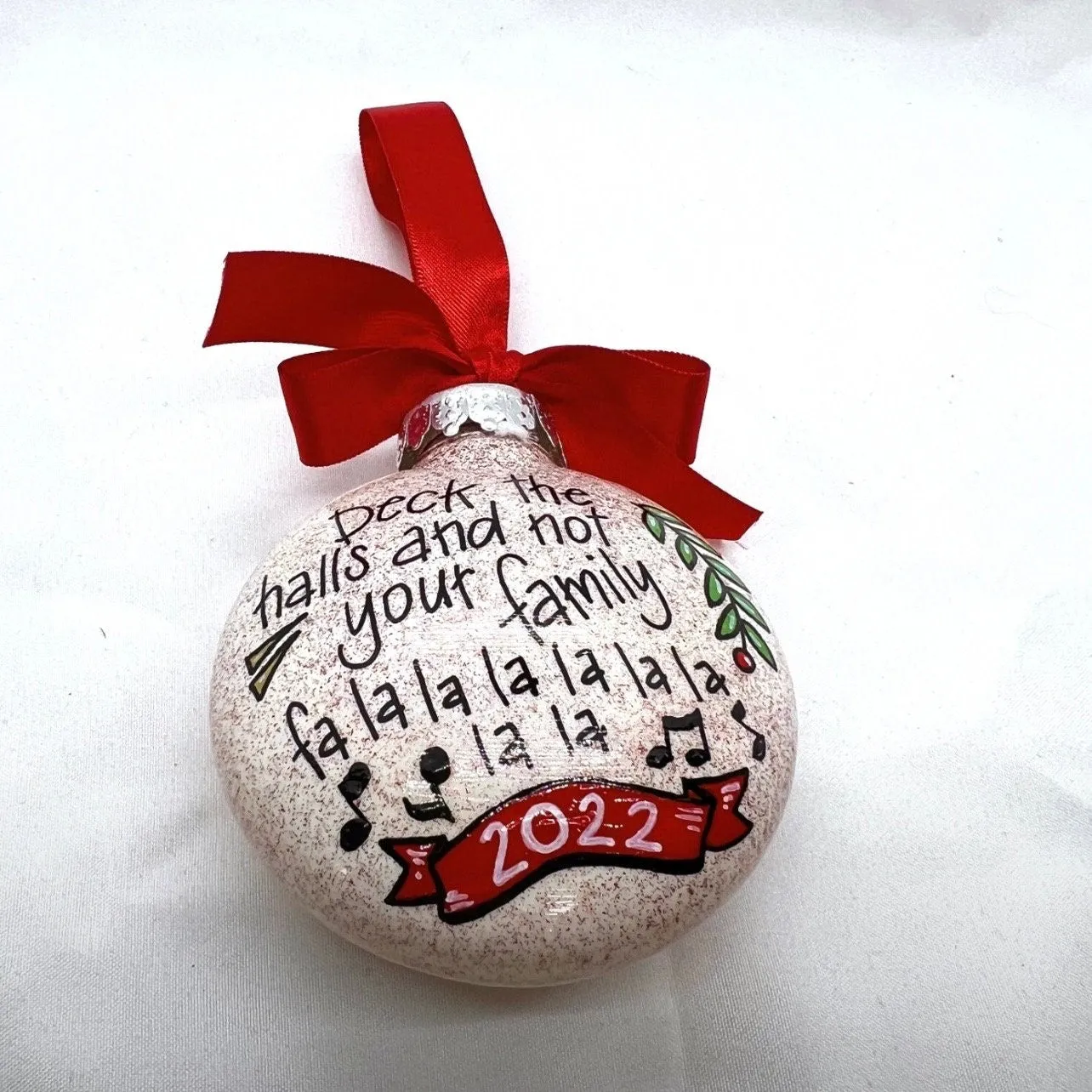 Funny Ornament - Family Ornament, Christmas Ornament, Holiday Ornament, Dexk the Halls, Ornament Exchange, Fa La La La, Sarcastic Ornament