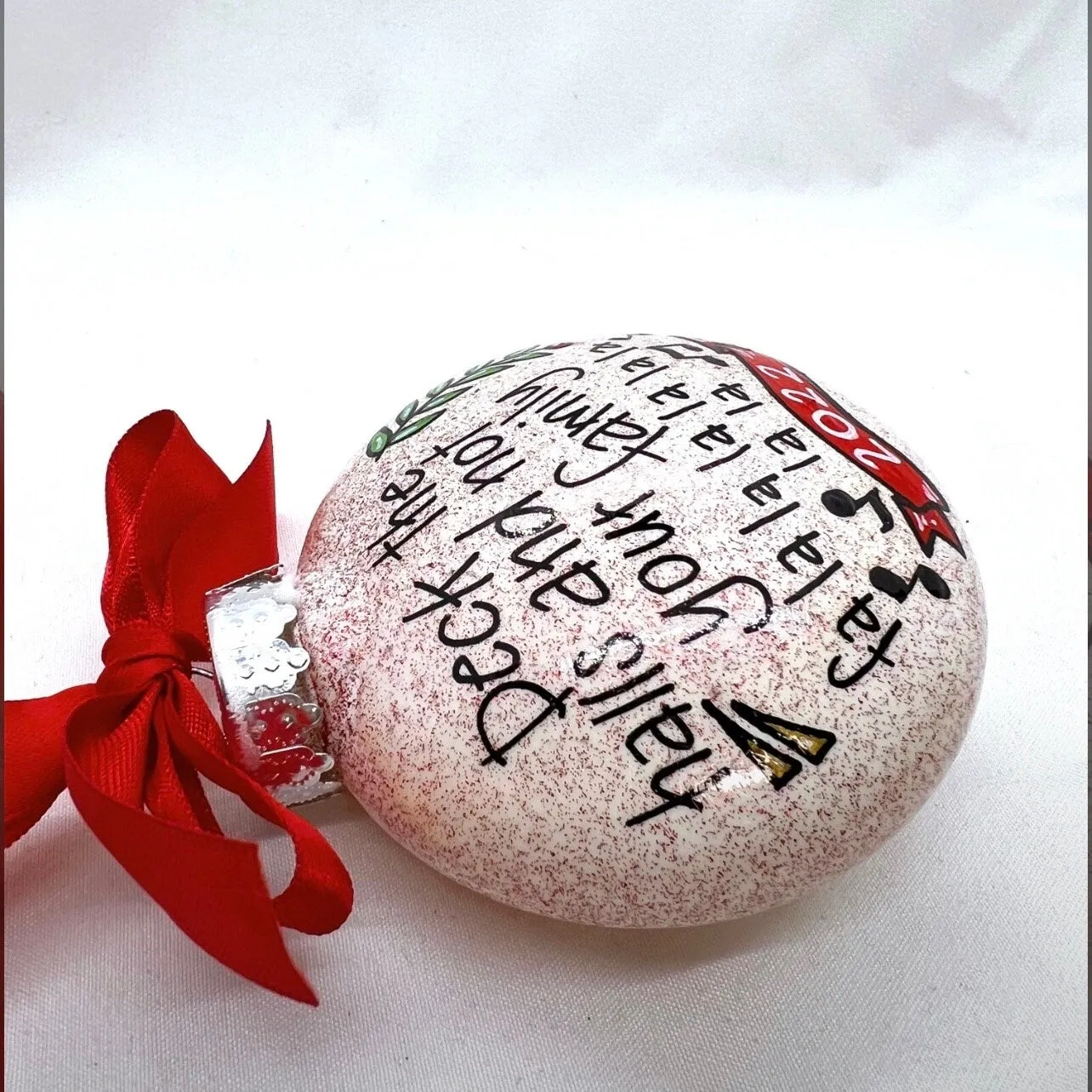 Funny Ornament - Family Ornament, Christmas Ornament, Holiday Ornament, Dexk the Halls, Ornament Exchange, Fa La La La, Sarcastic Ornament