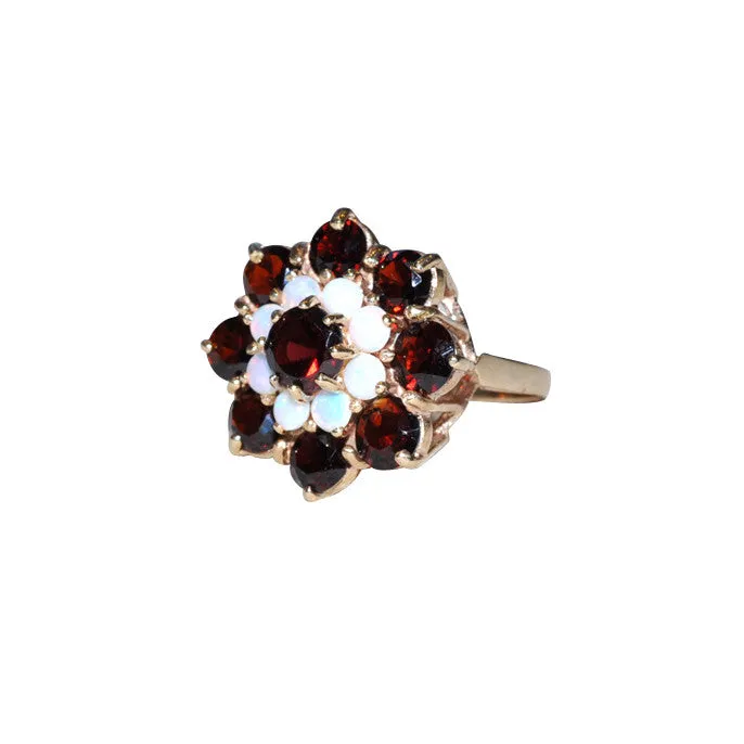 Garnet & Opal Dress Ring