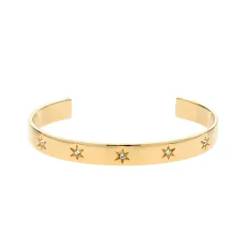 Gold & Crystal Star Cuff
