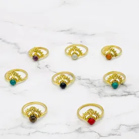 Gold FIlled Natural Crystal Ring, Healing Crystals, Gift For Her, Mothers Day Gift, Statement Ring, Handmade Ring, Minimalistic Style