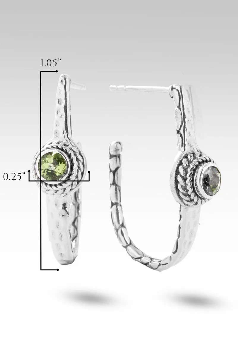 Peridot Grace Alone Hoops™ - Enhanced E-commerce Product Title