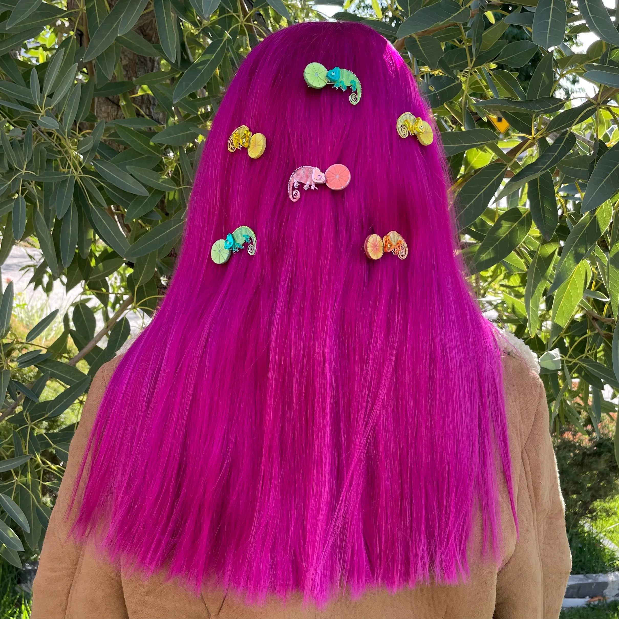 Grapefruit - hair clip