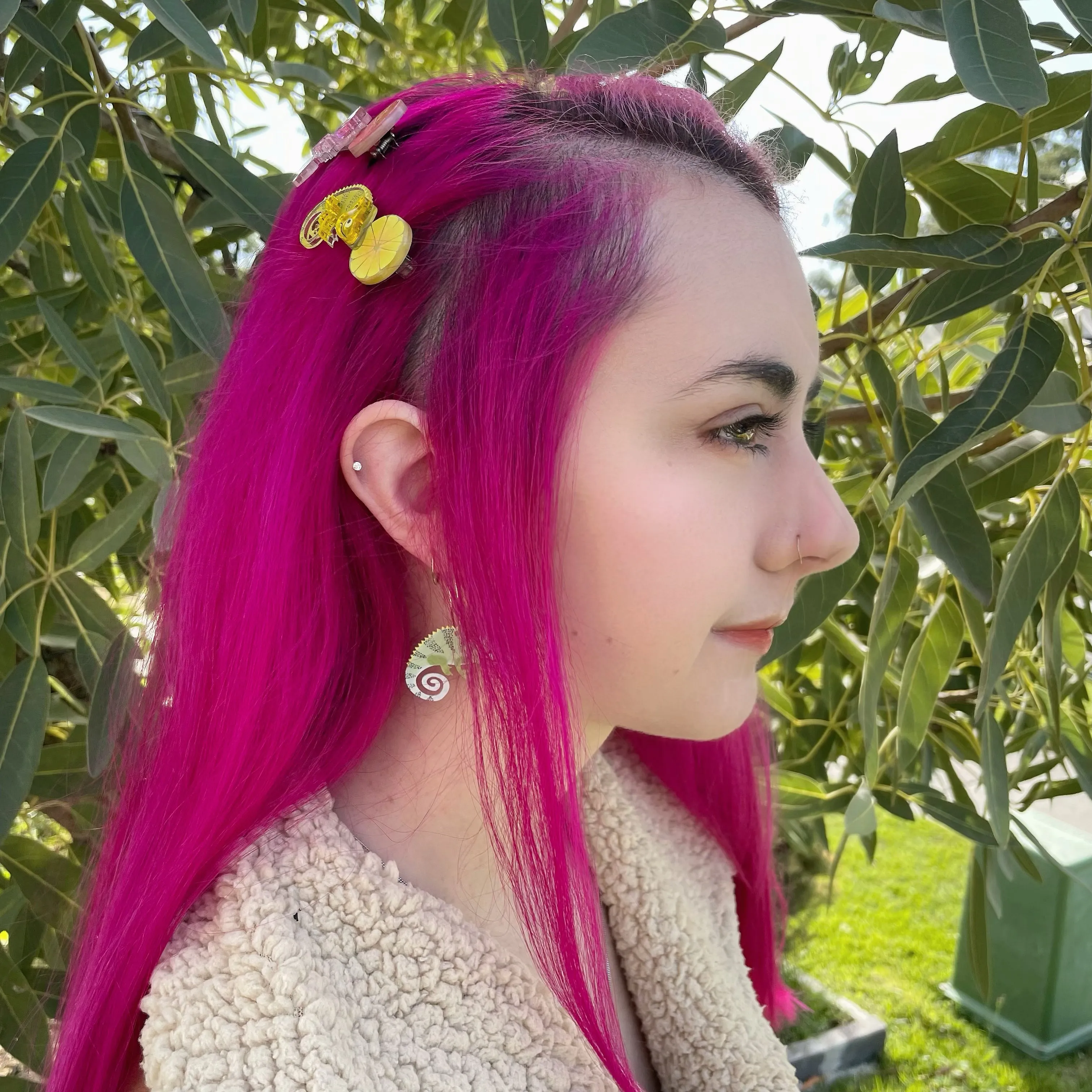 Grapefruit - hair clip