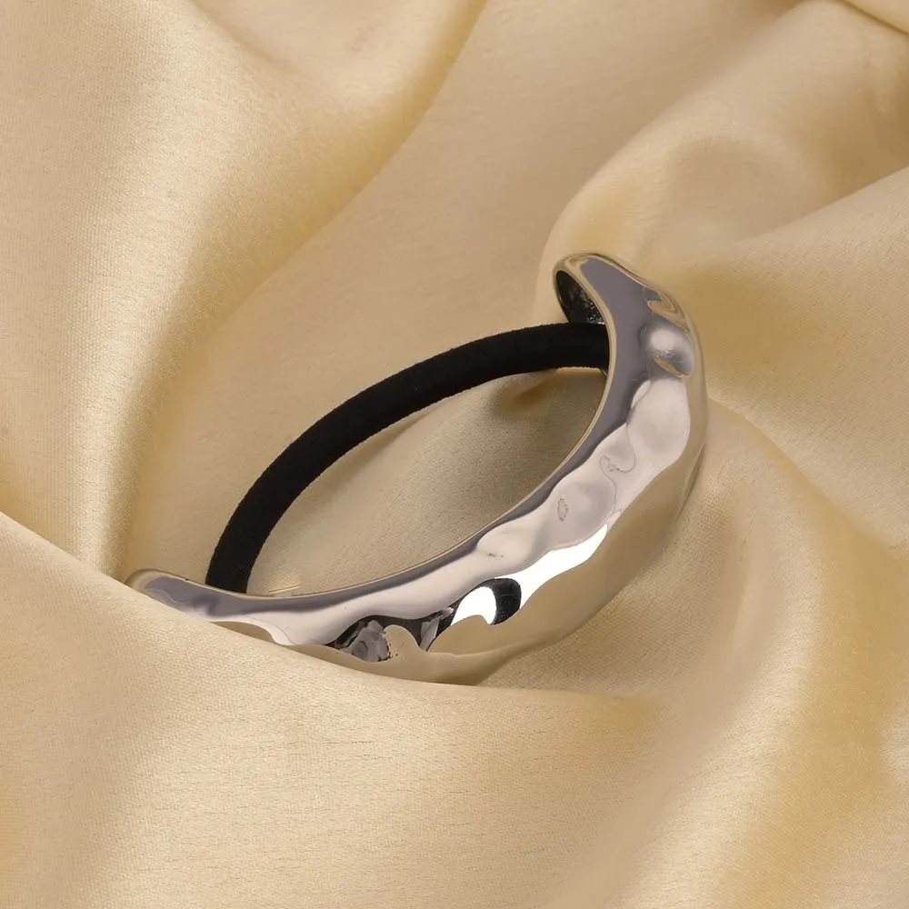 Hammered Curve Hair Tie