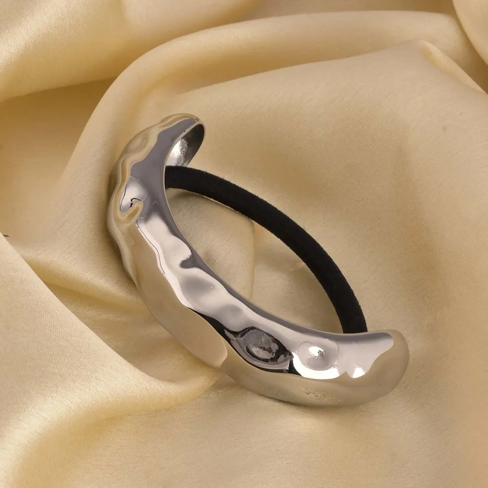 Hammered Curve Hair Tie
