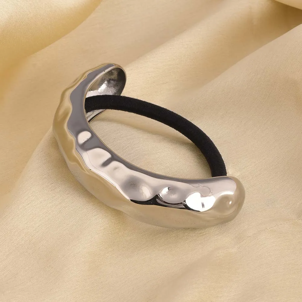 Hammered Curve Hair Tie