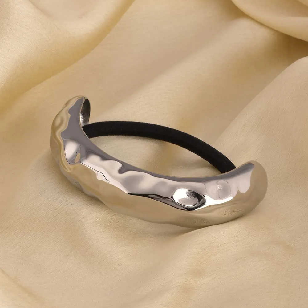 Hammered Curve Hair Tie