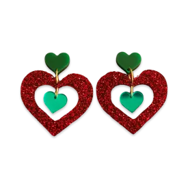 Heart of Christmas - earrings