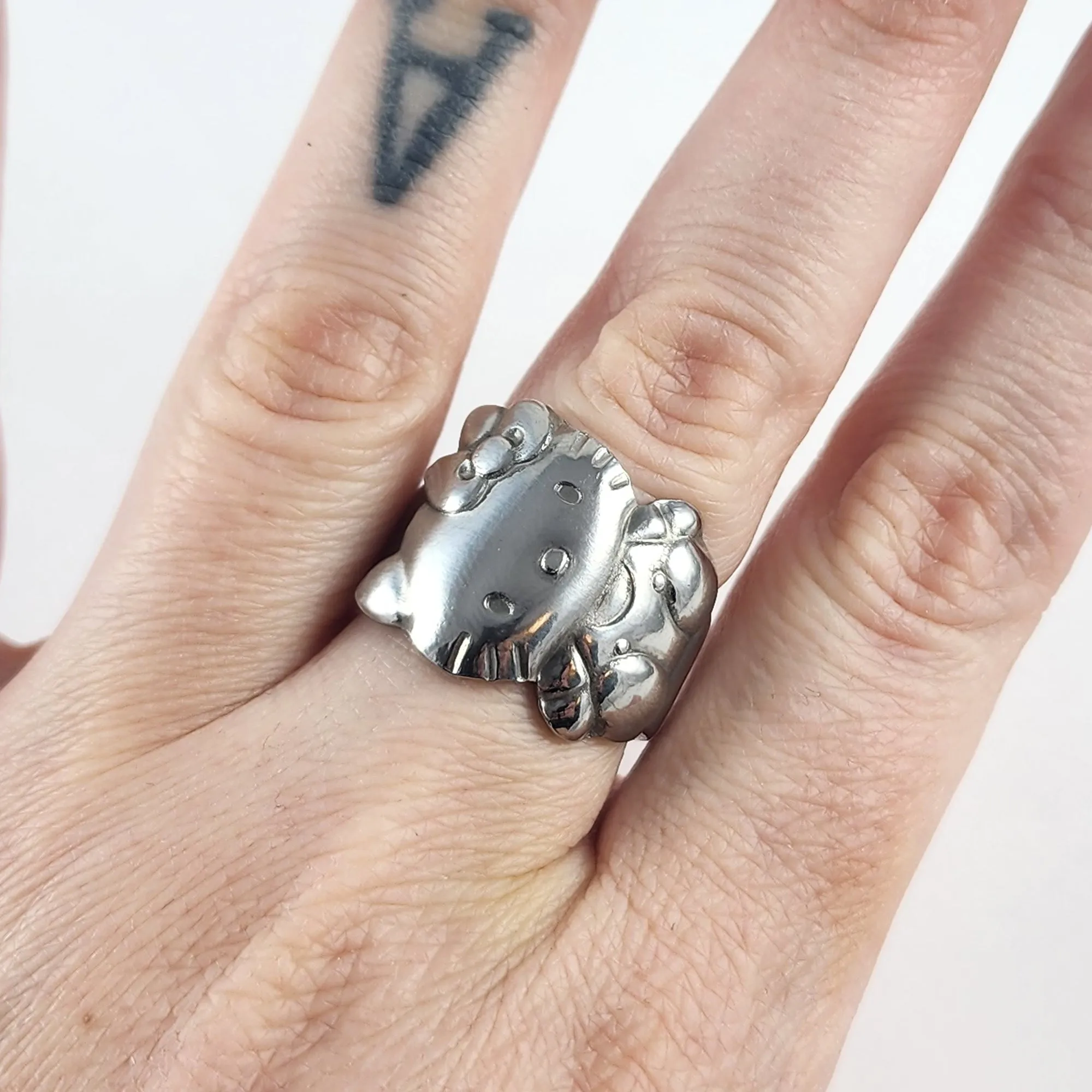 Hello Kitty Character Stainless Steel Spoon Ring