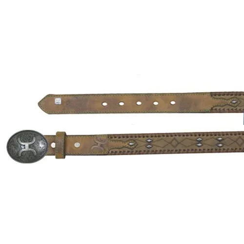 HOOey Dark Havana Studded Junior Belt