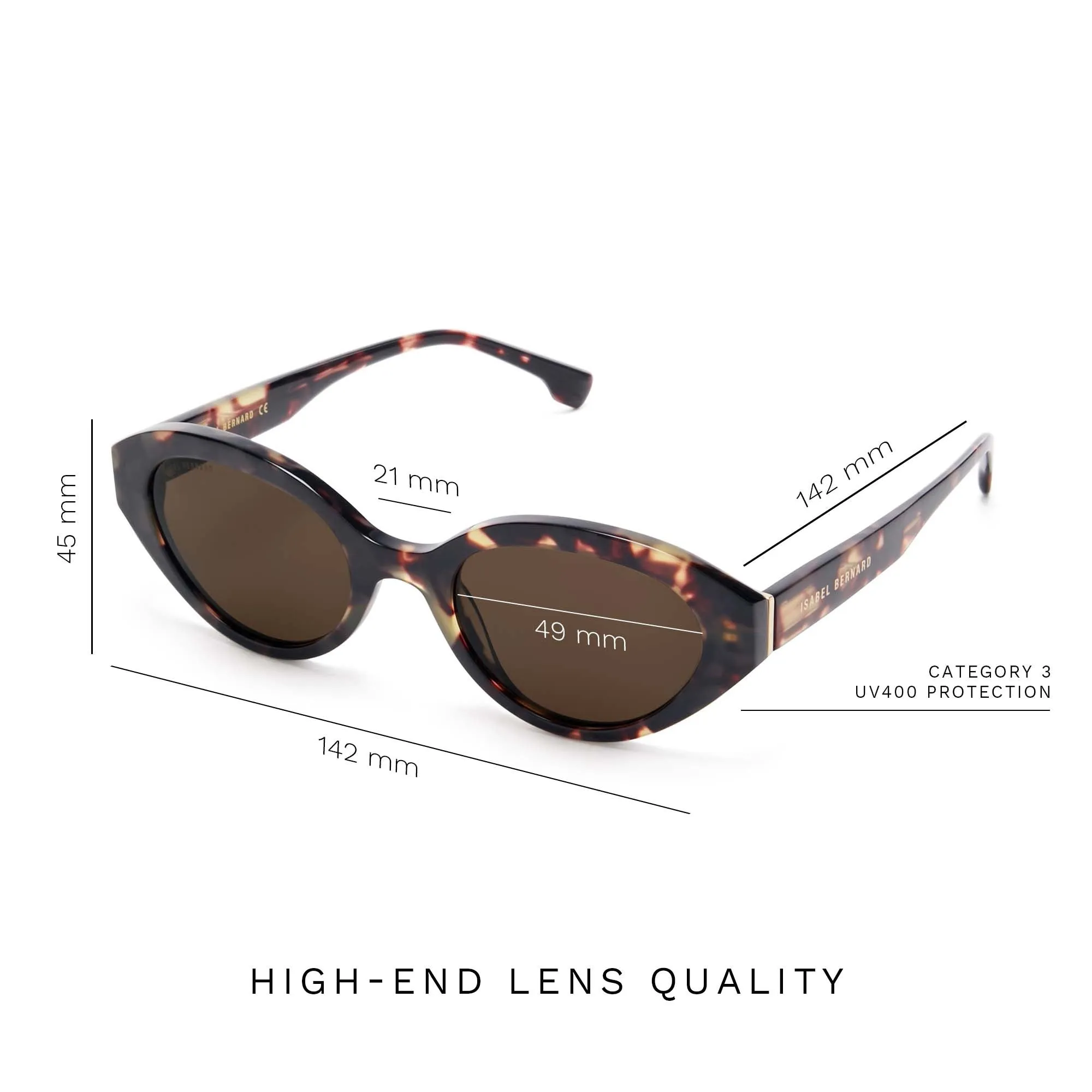 La Villette Rosaire brown tortoise oval sunglasses with brown lenses