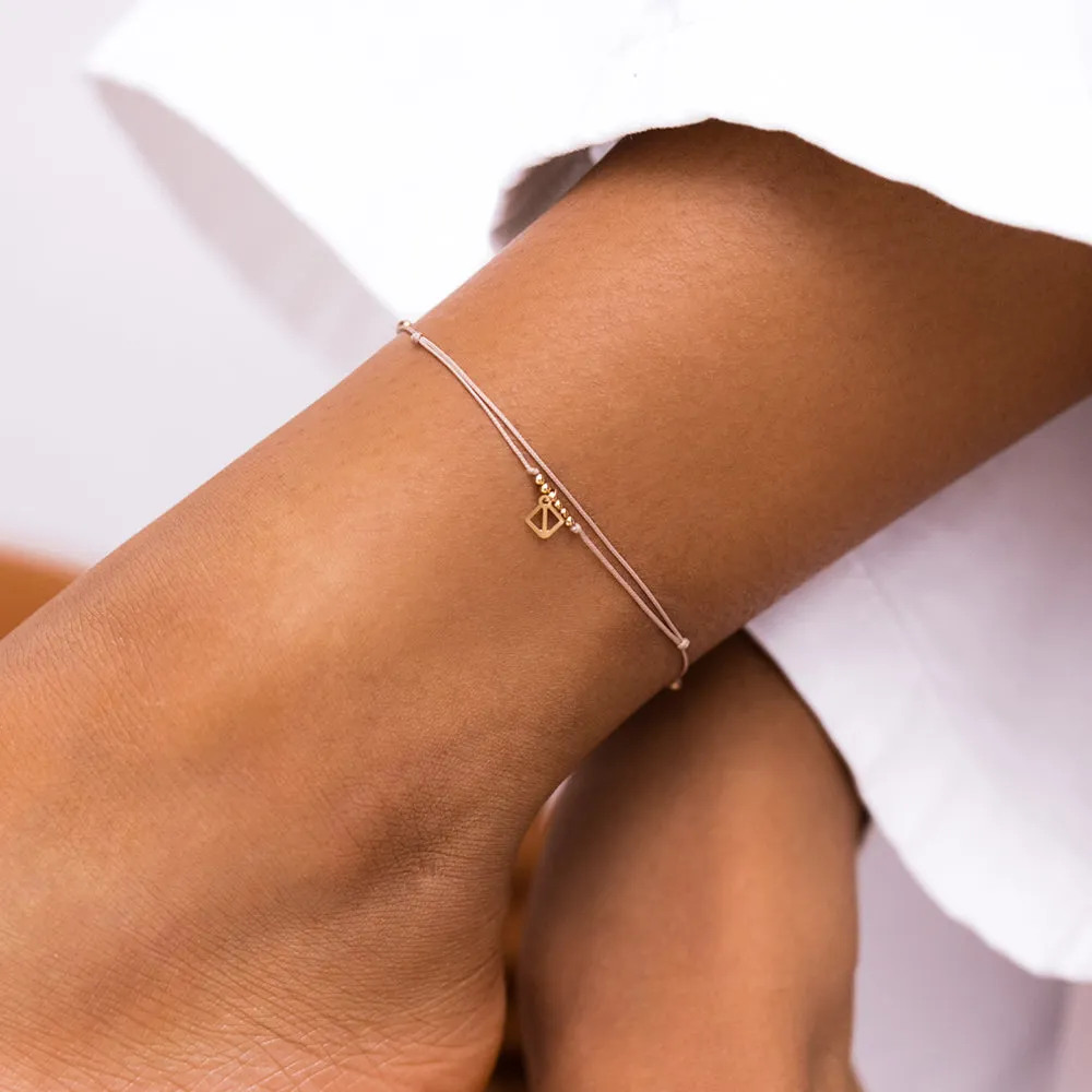 Makaro Mini Anklet - tan