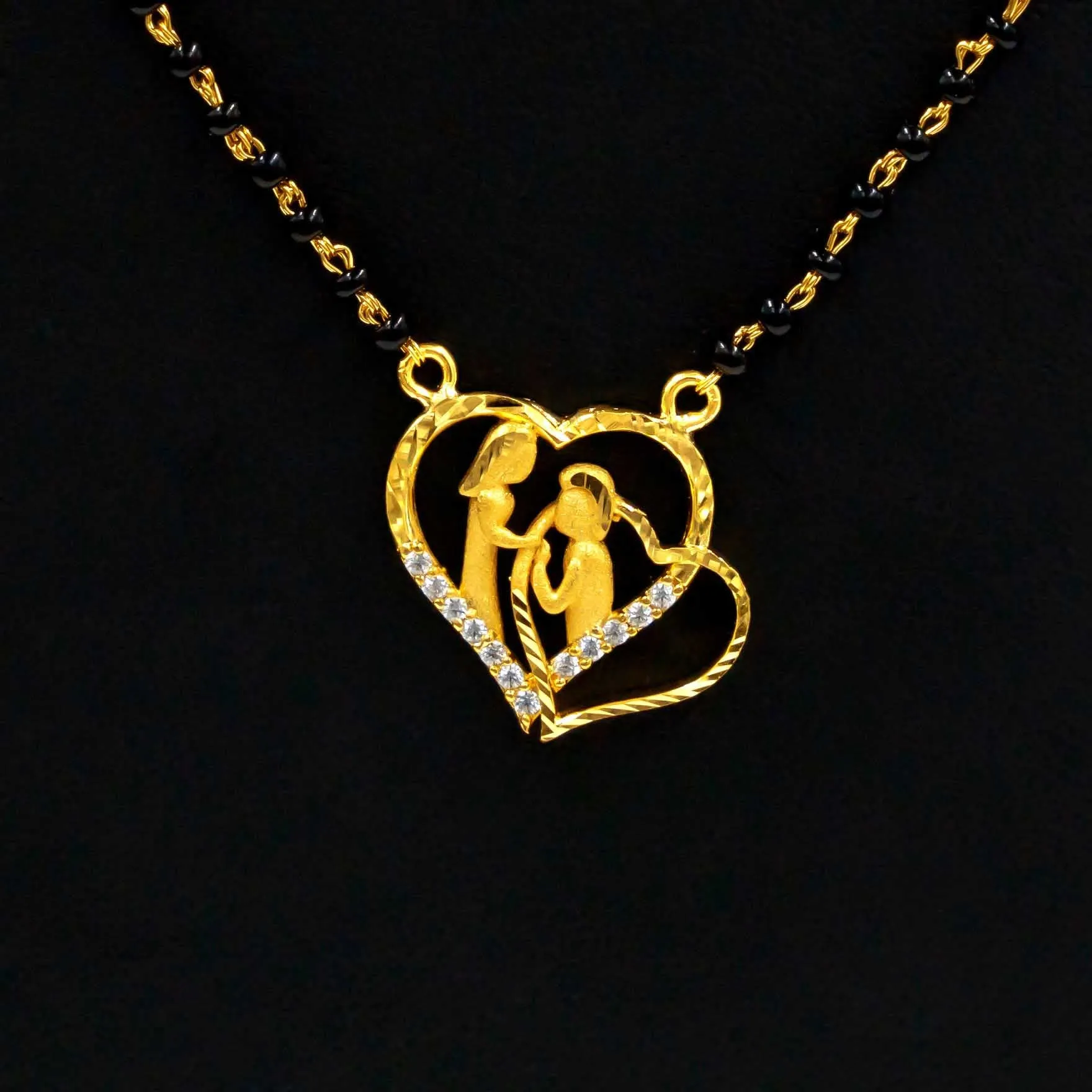 Mangalsutra Stone Necklace PLKM1W-6-053