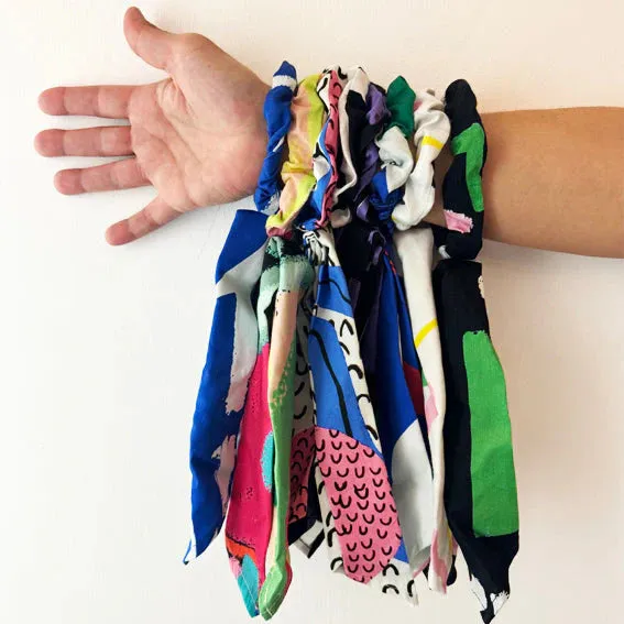 Miss Pompom Purple Scribble Scrunchie