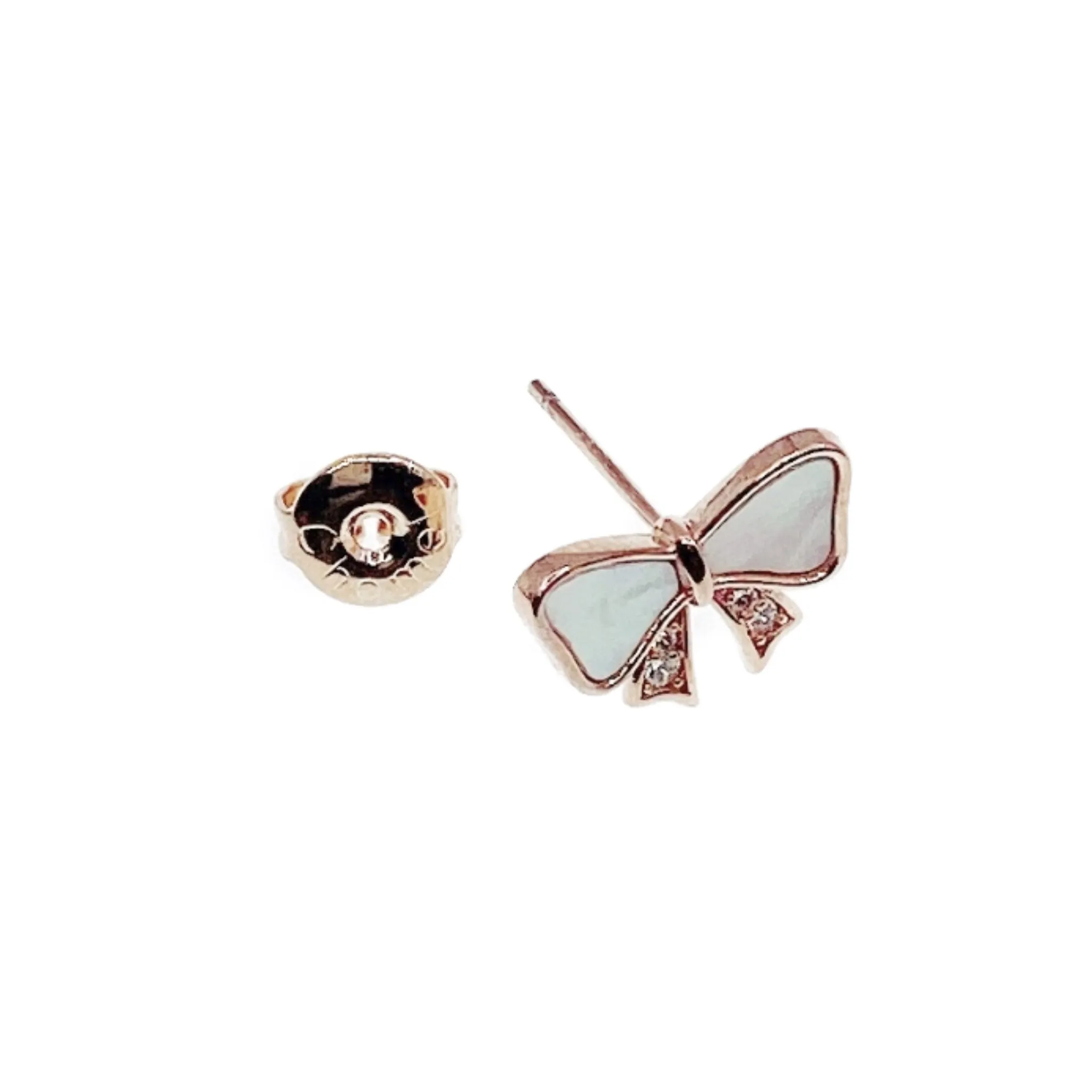 Mother of Pearl Ribbon Earrings