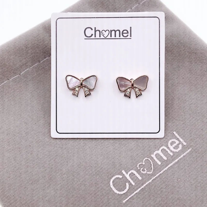 Mother of Pearl Ribbon Earrings