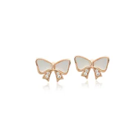Mother of Pearl Ribbon Earrings