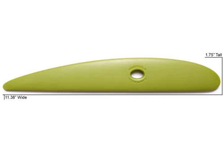 Mudtools Large Green Platter Rib - Firm 11.5" Rib